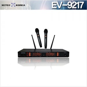 XETEC/EV-9217/2채널 핸드타입전용 무선마이크 셋트